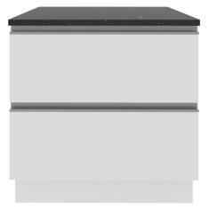 Imagem de Balcão Acordes Glamy 100% MDF 80cm 2 Gavetas Branco Madesa