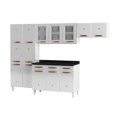 Imagem de Cozinha de Aço Completa com Balcão Regina Multimóveis Glass Cr6139 Branco