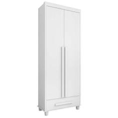 Imagem de Guarda Roupa Pequeno 85cm Solteiro 2 Portas Dubai Rv Móveis Branco