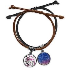 Imagem de Dressing Lady France Pulseira de couro com pulseira rosa da Torre Eiffel