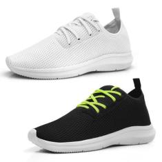 Imagem de Kit 2 Tênis Masculino Academia Leve Moderno - Exp