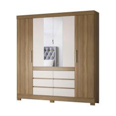 Imagem de Guarda-roupas Casal 4 Portas 6 Gavetas E Espelhos Multim veis