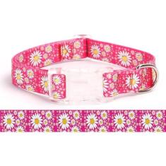 Imagem de Pimaodog Coleiras de cachorro para meninas com padrões de margaridas, coleira rosa fofa para cães fêmeas, coleiras ajustáveis macias e duráveis para gatos filhotes PP cães pequenos médios grandes