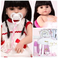 Imagem de Boneca Reborn Morena Princesa Linda Com Vários Acessórios