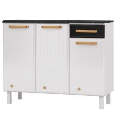 Imagem de Balcão De Cozinha De Aço Triplo Telasul Diamante Smart c/ Tampo Bco/pto