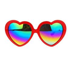 Imagem de Óculos de sol feminino em formato de coração em plástico com lente espelhada e cor espelhada Diva, , One Size