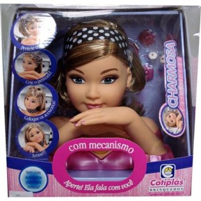 Boneca Barbie Busto Styling Head Frases Penteados Maquiagem - R$ 265