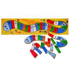 Imagem de Cobrinha Letrada Quebra Cabeça em Madeira - Multicolorido - Dicá
