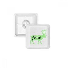 Imagem de Kit de atualização para jogos com teclado mecânico PBT com contorno de veado preto