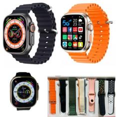 Imagem de Relógio Smartwatch W69+ 10 Ultra Pro 49M 7 Pulseiras Lançamento 2024 -