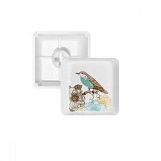 Imagem de Freehand Sketch Kit de atualização de teclado mecânico PBT teclado mecânico pássaro flor azul preto