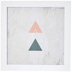 Imagem de Arte Maníacos Quadro Decorativo Escandinavo Triângulos - 46x32,5cm (Moldura em laca )
