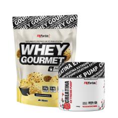 Imagem de Kit Whey Protein Gourmet Refil 907g + Creatina Extreme Pump Elite Series 150g - FN Forbis Nutrition