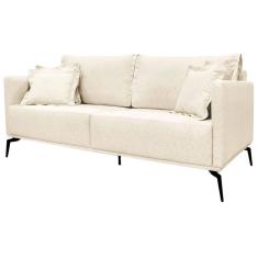 Imagem de Sofa Liv 3 Lugares 220cm Pes Aço Linho 234 Natural Ezz Natural