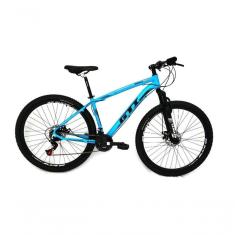 Imagem de Bicicleta Aro 29 Gti 21v Câmbio Importado Azul Adesivo Preto