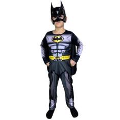 Imagem de Fantasia Infantil Batman Longa Com Mascara De plástico - Alicia Fantas
