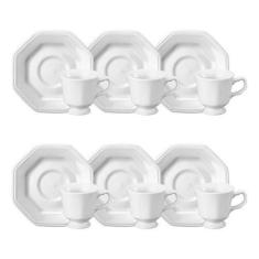 Imagem de 6 Xícaras de Chá  C Pires Prisma - Porcelana Schmidt