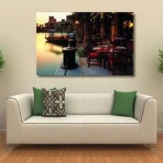 Imagem de Quadro Decorativo Paisagem Parada do Café - Tela em Tecido