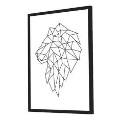 Imagem de Quadro Decorativo Leão Geométrico