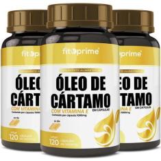 Imagem de Kit 3 Óleo De Cártamo Com Vitamina E 120 Cápsulas 1000Mg Fitoprime