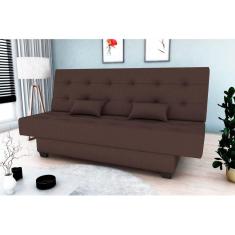 Imagem de Sofá Cama Laila Suede Marrom B256 - Matrix