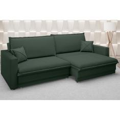 Imagem de Sofá Tango 2,20M Sem Caixa, Retrátil E Reclinável Velosuede Verde - Netsofas
