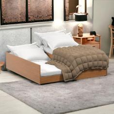 Imagem de Cama Bibox Solteiro Matrix Nature com 02 Colchões Tebarrot