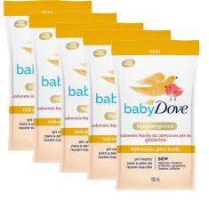 Imagem de Kit 5 Sabonetes Líquido Baby Dove Hidratação Glicerinada 180ml Refil
