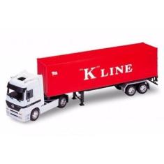 Imagem de Mercedes Benz Actros Container 1:32 Welly Branco