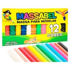 Imagem de Kit Massinha De Modelar Com 12 Cores 130G Massabel - Zein