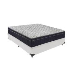 Imagem de Cama Box Branco Casal Colchão Víuvo Ortobom Extra Firme Airtech