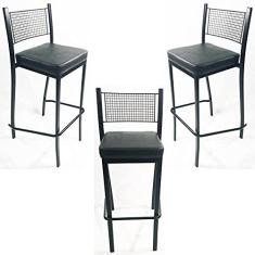 Imagem de Kit 3 Banquetas EMPILHÁVEL  alta assento  - Poltronas do Sul