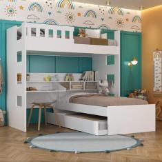 Imagem de Treliche Infantil/Juvenil com Escrivaninha e Nichos - Foscarini