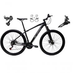 Imagem de Bicicleta Aro 29 Ksw Xlt 24v K7 Câmbios Shimano Freio Hidráulico Garfo Trava - Preto/prata Tam.17