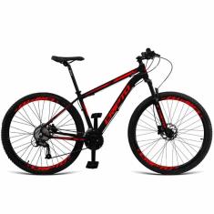 Imagem de Bicicleta Aro 29 Cripto 24 Vel Freios Hidráulico E Suspensão - Preto-vermelho - 15" Preto-vermelho
