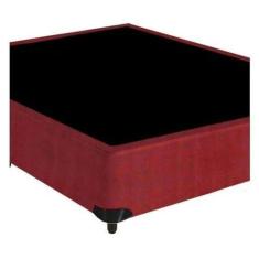 Imagem de Base Box Viúva Suede Vermelho 128 X 188 X 40 - Bueno Sono Cama & Colch