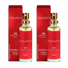 Imagem de Perfume Amakha Paris Elegance Vermelho 15ml  Kit 2 