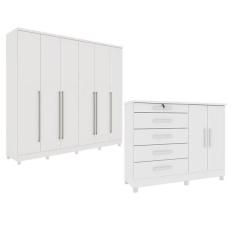 Imagem de Guarda-roupa 6 Portas Portugal E Comoda 5 Gavetas Istambul Co