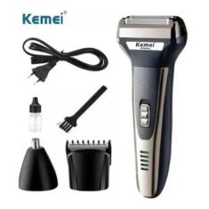 Imagem de Maquina Kemei De Barbear Depilador Masculino 3x1 Barba Nariz