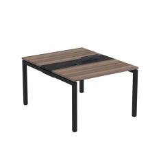 Imagem de Mesa Plataforma Dupla com Pé de Aço para Coworking 120X140/2P PDC12/14/2P Walnut/Preto