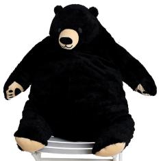 Imagem de Ursinho de pelúcia miaohaha preto 80 cm para meninas e meninos