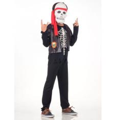 Imagem de Fantasia Caveira Roqueiro Infantil - Halloween - Sulamericana, UNICA, 