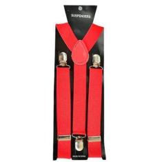 Imagem de Fantasia Suspensório Vermelho Adulto Ajustável - Lynx produções