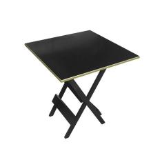 Imagem de Mesa Dobravel em Madeira Robusta 70x70 Top Black