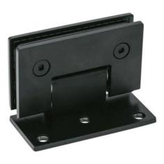 Imagem de Kit 2 Dobradiças 1011 Inox Preta 180º Porta Box Vid/Vid Gv48