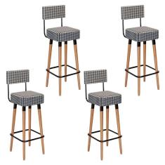 Imagem de Kit 4 Banquetas Barcelona Cor Cardan - Speciale Home