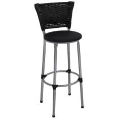 Imagem de Banqueta Média Prata Junco  com Assento  Fortmix