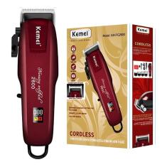 Imagem de Máquina Cabelo Profissional Sem Fio Kemei Km-pg2600 Bordô
