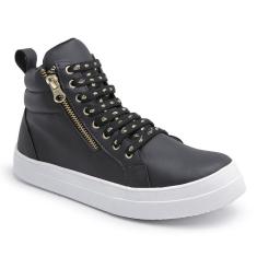 Imagem de Tênis Feminino Cano Alto Botinha Sneaker Academia Com Ziper
