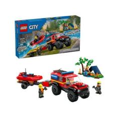 Imagem de Lego City Caminhão Dos Bombeiros 4X4 Com  - Barco De Resgate 60412 301